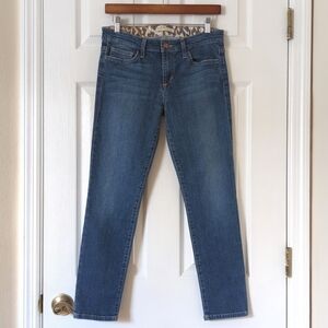 Joe's Wild Tibbie Medium Wash Mid Rise Ankle Cropped Cigarette Skinny Jeans 28